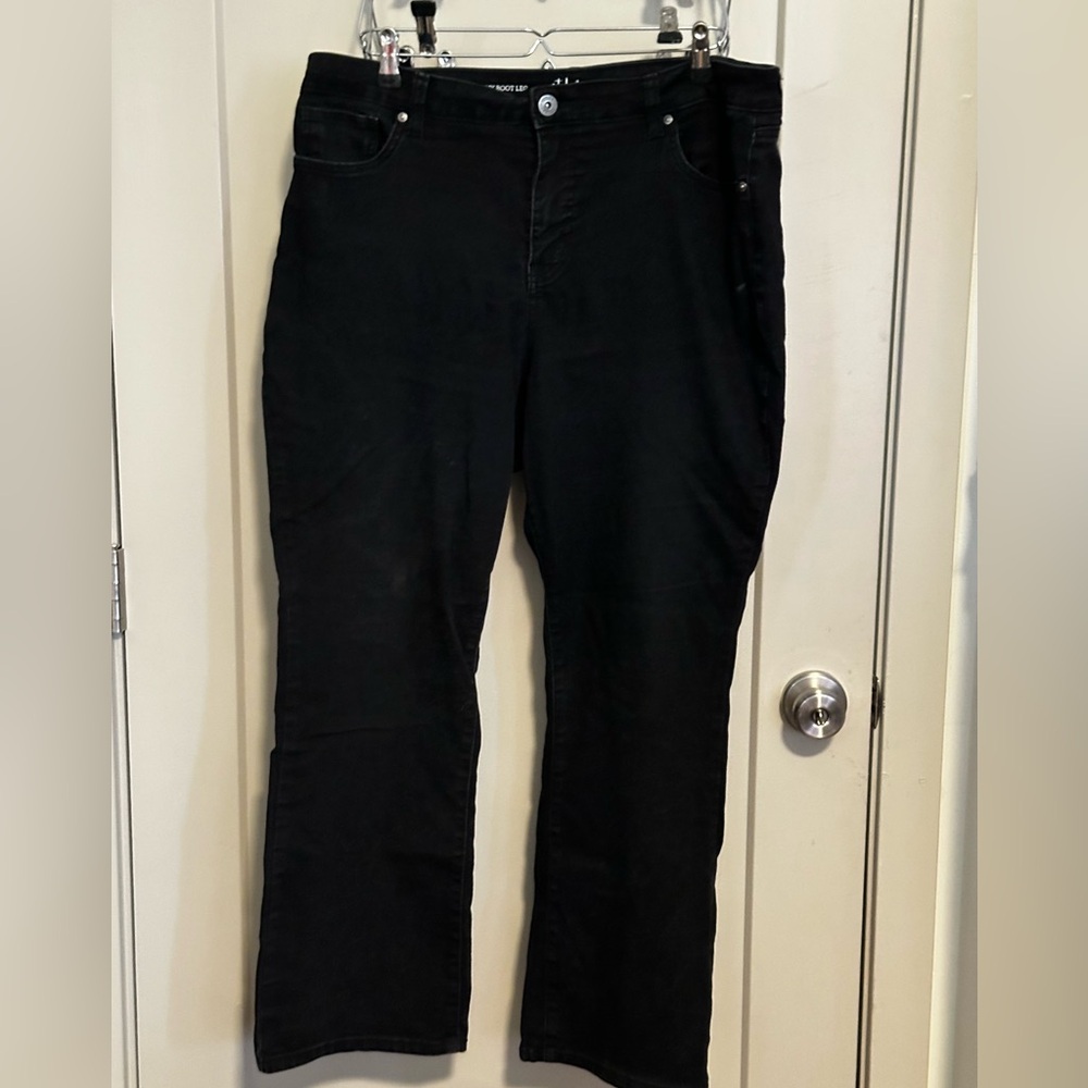 Style & Co. Curvy Boot Leg Black Jeans